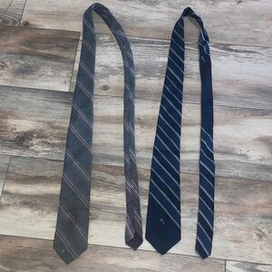 D’ZIO Polyester Tie Striped Lot of 2 VTG